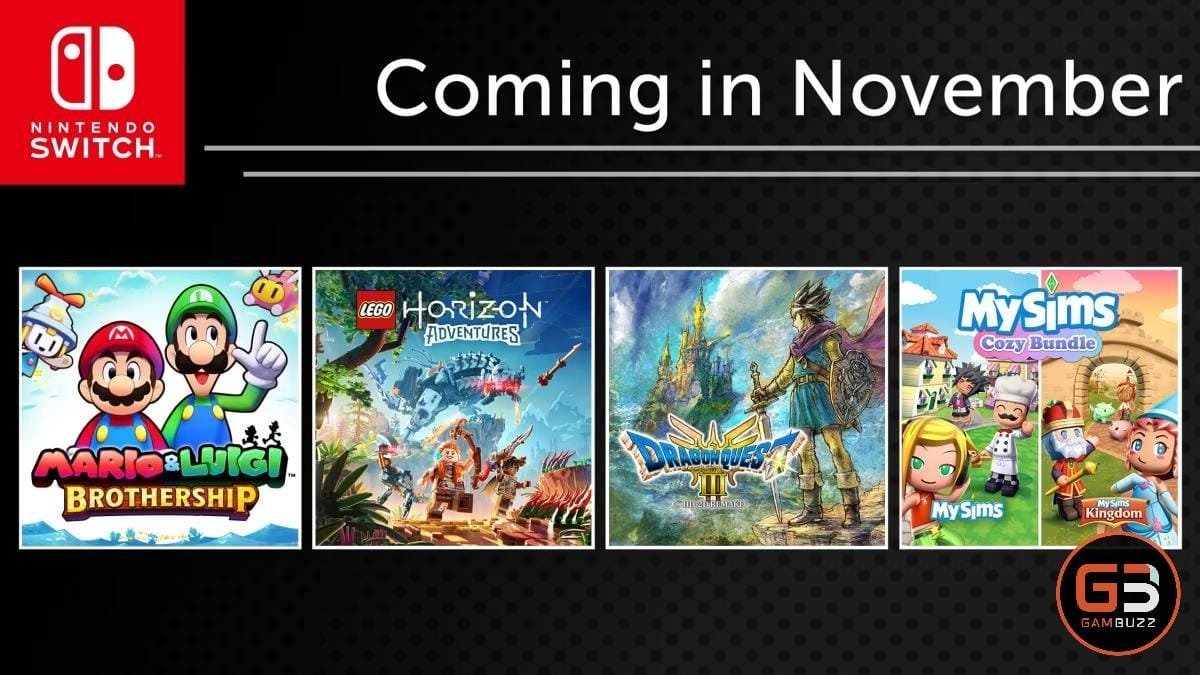 Top new Switch games releasing in November 2024